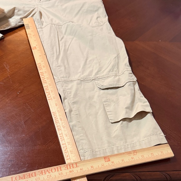 Johnny was Sz S Floral Embroidered Beige Pants y2k cargos - Picture 13 of 16